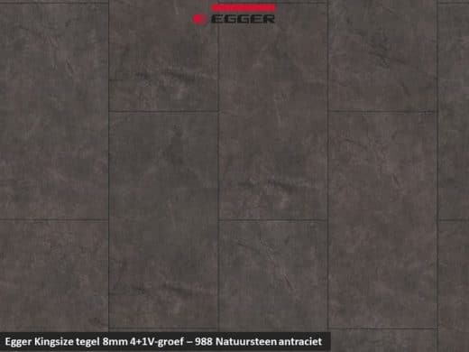 Egger Kinzgsize tegel - 988 Natuursteen antraciet 4+1 V-groef