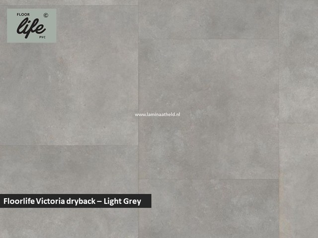 Floorlife Victoria dryback pvc - Light Grey