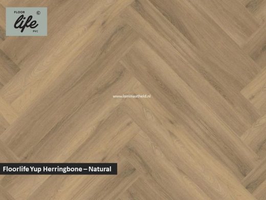 Floorlife Yup Herringbone click SRC pvc - Natural