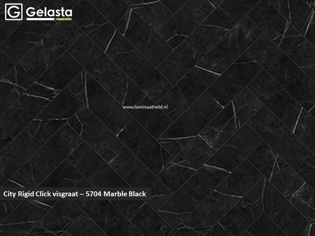 City Rigid Click visgraat - 5704 Marble Black