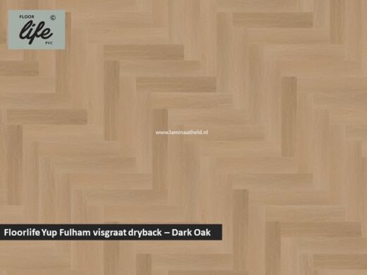Floorlife Yup Fulham Herringbone dryback pvc - Dark Oak