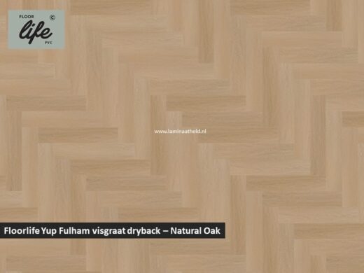 Floorlife Yup Fulham Herringbone dryback pvc - Natural Oak